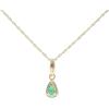 imageGin ampamp Grace 10K Yellow Gold Natural Zambian Emerald Pendant with natural Diamonds for Women Holiday Gifts  Ethically Authentically ampamp Organically Sourced Pearcut Emerald handcrafted Jewelry Gifts For Her Holiday Season Gifts