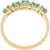 imageGin ampamp Grace 10K Yellow Gold Natural Zambian Emerald Ring with Natural Diamonds for women  Ethically authentically ampamp organically sourced RoundCut Emerald handcrafted jewelry for her  Emerald Ring for women