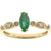 imageGin ampamp Grace 10K yellow Gold Natural Zambian Emerald Ring with Natural Diamonds for women  Ethically authentically ampamp organically sourced MarquiseCut Emerald handcrafted jewelry for her