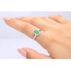 imageGin ampamp Grace 14K White Gold Natural Emerald ampamp Natural Diamond Statement Propose Promise Ring for Women