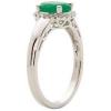 imageGin ampamp Grace 14K White Gold Natural Emerald ampamp Natural Diamond Statement Propose Promise Ring for Women