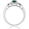 imageGin ampamp Grace 14K White Gold Natural Zambian Emerald Ring with Natural Diamonds for women  Ethically authentically ampamp organically sourced OvalCut Emerald handcrafted jewelry for her