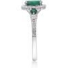 imageGin ampamp Grace 14K White Gold Natural Zambian Emerald Ring with Natural Diamonds for women  Ethically authentically ampamp organically sourced OvalCut Emerald handcrafted jewelry for her