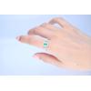 imageGin ampamp Grace 14K White Gold Natural Zambian Emerald Ring with Natural Diamonds for women  Ethically authentically ampamp organically sourced OvalCut Emerald handcrafted jewelry for her
