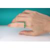 imageGin ampamp Grace 14K Yellow Gold Natural Zambian Emerald Ring for women  Ethically authentically ampamp organically sourced SquareCut Emerald handcrafted jewelry for her  Emerald Ring for women