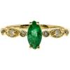 imageGin ampamp Grace 10K yellow Gold Natural Zambian Emerald Ring with Natural Diamonds for women  Ethically authentically ampamp organically sourced MarquiseCut Emerald handcrafted jewelry for her
