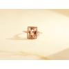 imageGin ampamp Grace 10K Rose Gold Genuine Morganite Ring with Diamonds for women  Ethically authentically ampamp organically sourced Cushioncut shaped Morganite handcrafted jewelry for her  Morganite Ring for women