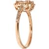 imageGin ampamp Grace 10K Rose Gold Genuine Morganite Ring with Diamonds for women  Ethically authentically ampamp organically sourced Cushioncut shaped Morganite handcrafted jewelry for her  Morganite Ring for women