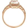 imageGin ampamp Grace 10K Rose Gold Genuine Morganite Ring with Diamonds for women  Ethically authentically ampamp organically sourced Cushioncut shaped Morganite handcrafted jewelry for her  Morganite Ring for women