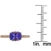 imageGin ampamp Grace 10K Rose Gold Genuine Tanzanite Ring with Diamonds for women  Ethically authentically ampamp organically sourced Cushioncut shaped Tanzanite handcrafted jewelry for her