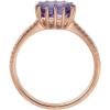 imageGin ampamp Grace 10K Rose Gold Genuine Tanzanite Ring with Diamonds for women  Ethically authentically ampamp organically sourced Cushioncut shaped Tanzanite handcrafted jewelry for her