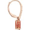 imageGin ampamp Grace 14K Rose Gold Natural Fire Opal ampamp Diamond LeverBack Drop Style Earring for Women