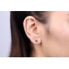 imageGin ampamp Grace 14K White Gold Mozambique Genuine Ruby Earrings with Diamonds for women  Ethically authentically ampamp organically sourced Roundcut shaped Ruby handcrafted jewelry for her  Ruby Earrings for women