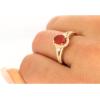 imageGin ampamp Grace 14K Yellow Gold Natural Maxican Fire Opal Ring with Diamonds for women  Ethically authentically ampamp organically sourced Ovalcut shaped opal handcrafted jewelry for her  Fire Opal Ring for women