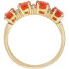 imageGin and Grace 14K Yellow Gold Natural Mexican Fire Opal Ring with Diamonds for women  Ethically authentically ampamp organically sourced Roundcut shaped opal handcrafted jewelry for her