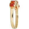 imageGin and Grace 14K Yellow Gold Natural Mexican Fire Opal Ring with Diamonds for women  Ethically authentically ampamp organically sourced Roundcut shaped opal handcrafted jewelry for her