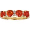 imageGin and Grace 14K Yellow Gold Natural Mexican Fire Opal Ring with Diamonds for women  Ethically authentically ampamp organically sourced Roundcut shaped opal handcrafted jewelry for her