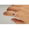 imageGin ampamp Grace 14K Two Tone Gold Mozambique Genuine Ruby Ring with Diamonds for women  Ethically authentically ampamp organically sourced OvalCut shaped Ruby handcrafted jewelry for her  Ruby Ring for women
