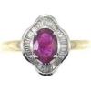 imageGin ampamp Grace 14K Two Tone Gold Mozambique Genuine Ruby Ring with Diamonds for women  Ethically authentically ampamp organically sourced OvalCut shaped Ruby handcrafted jewelry for her  Ruby Ring for women