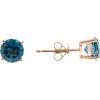 imageGin ampamp Grace 10K Rose Gold Natural London Blue Topaz 4Prong Stud Earring for Women