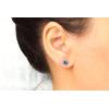 imageGin ampamp Grace 10K Rose Gold Natural London Blue Topaz 4Prong Stud Earring for Women