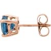 imageGin ampamp Grace 10K Rose Gold Natural London Blue Topaz 4Prong Stud Earring for Women