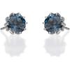imageGin ampamp Grace 10K White Gold Genuine London Blue Topaz Earring for Women