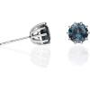 imageGin ampamp Grace 10K White Gold Genuine London Blue Topaz Earring for Women
