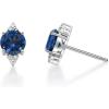 imageGin ampamp Grace 10K White Gold Genuine London Blue Topaz Earrings with Diamonds for Women Holiday Gifts  Ethically Authentically ampamp Organically Sourced Round shaped London Blue Topaz handcrafted jewelry for her