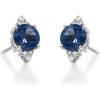 imageGin ampamp Grace 10K White Gold Genuine London Blue Topaz Earrings with Diamonds for Women Holiday Gifts  Ethically Authentically ampamp Organically Sourced Round shaped London Blue Topaz handcrafted jewelry for her
