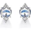 imageGin ampamp Grace 10K White Gold Genuine London Blue Topaz Earrings with Diamonds for Women Holiday Gifts  Ethically Authentically ampamp Organically Sourced Round shaped London Blue Topaz handcrafted jewelry for her
