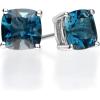 imageGin ampamp Grace 10K White Gold Genuine London Blue Topaz Stud Earring for Women