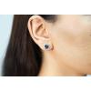 imageGin ampamp Grace 10K White Gold Genuine London Blue Topaz Stud Earring for Women