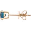 imageGin ampamp Grace 10K Yellow Gold Genuine London Blue Topaz Diamond SI1 Stud Earring for Women