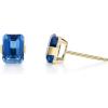 imageGin ampamp Grace 10K Yellow Gold Genuine London Blue Topaz Earrings for Women Holiday Gifts Ethically Authentically ampamp Organically Sourced Emerald shaped London Blue Topaz handcrafted jewelry for her