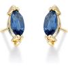 imageGin ampamp Grace 10K Yellow Gold Genuine London Blue Topaz Marquise Stud Earring for Women