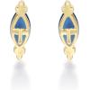 imageGin ampamp Grace 10K Yellow Gold Genuine London Blue Topaz Marquise Stud Earring for Women