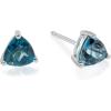 imageGin ampamp Grace 14K White Gold Natural London Blue Topaz Earring for Women