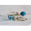 imageGin ampamp Grace 14K Yellow Gold Natural London Blue Topaz Diamond I1I2 Earring for Women