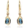 imageGin ampamp Grace 14K Yellow Gold Natural London Blue Topaz Diamond I1I2 Earring for Women