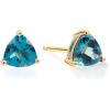 imageGin ampamp Grace 14K Yellow Gold Natural London Blue Topaz Earring for Women