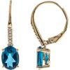 imageGin ampamp Grace womens 14K Yellow Gold Genuine Topaz Earrings With Diamonds  Ethically Authentically ampamp Organically Sourced OvalCut Shaped Topaz HandCrafted Jewelry LJ20781ELBT