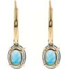 imageGin ampamp Grace womens 14K Yellow Gold Genuine Topaz Earrings With Diamonds  Ethically Authentically ampamp Organically Sourced OvalCut Shaped Topaz HandCrafted Jewelry LJ20781ELBT