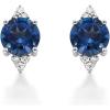 imageGin ampamp Grace 10K White Gold Genuine London Blue Topaz Earrings with Diamonds for Women Holiday Gifts  Ethically Authentically ampamp Organically Sourced Round shaped London Blue Topaz handcrafted jewelry for her