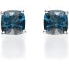 imageGin ampamp Grace 10K White Gold Genuine London Blue Topaz Stud Earring for Women
