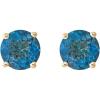 imageGin ampamp Grace 10K Yellow Gold Genuine London Blue Topaz Diamond SI1 Stud Earring for Women