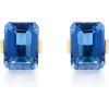 imageGin ampamp Grace 10K Yellow Gold Genuine London Blue Topaz Earrings for Women Holiday Gifts Ethically Authentically ampamp Organically Sourced Emerald shaped London Blue Topaz handcrafted jewelry for her
