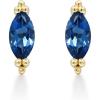 imageGin ampamp Grace 10K Yellow Gold Genuine London Blue Topaz Marquise Stud Earring for Women