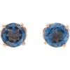 imageGin ampamp Grace 10K Yellow Gold Natural London Blue Topaz 4Prong Stud Earring for Women