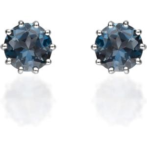 imageGin ampamp Grace 10K White Gold Genuine London Blue Topaz Earring for Women